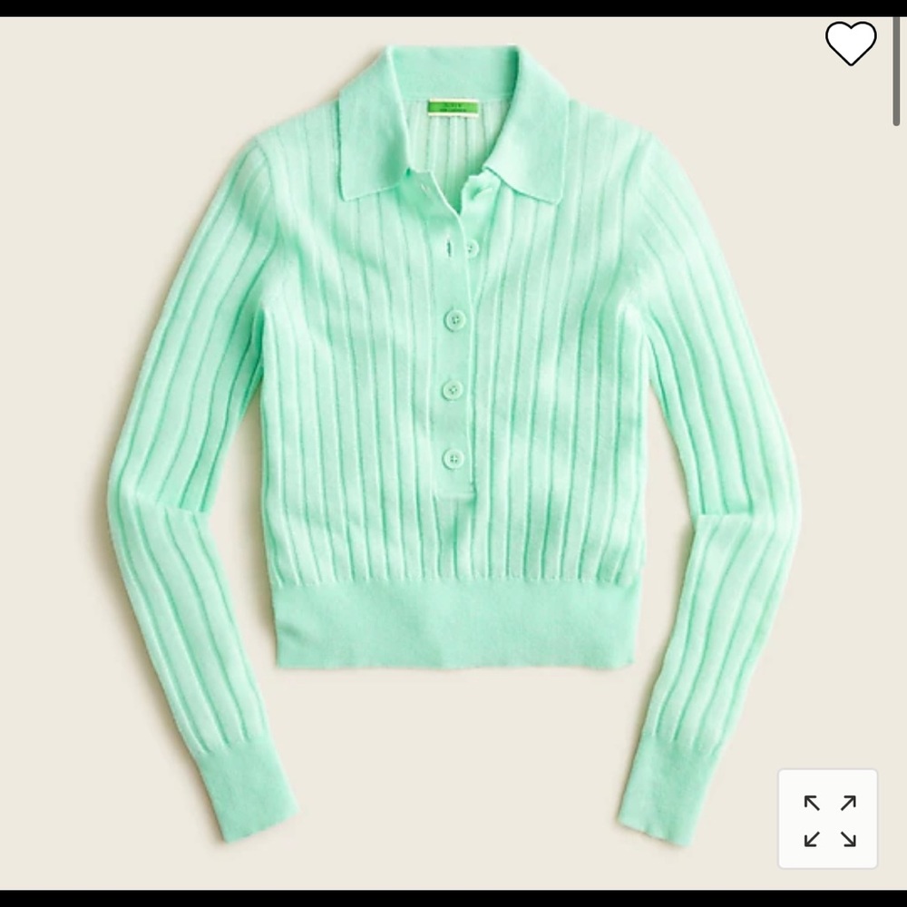 JCREW cashmere sweater with collar, NEW WITH TAGS
